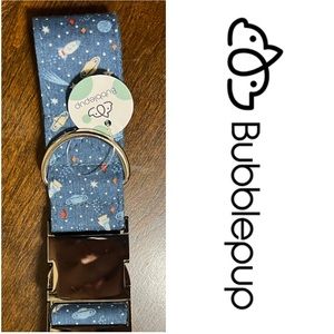 Bubblepup Blue Galaxy Dog Collar